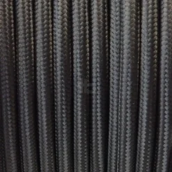 Clearance stofledning, 2x0,75 mm²,snoet sort, metervare Stofledninger