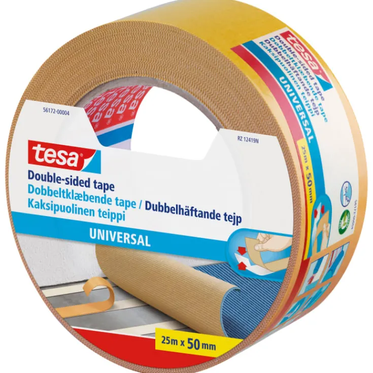 Discount dobbeltklæbende lærredstape, 50 mm, 25 meter Tape