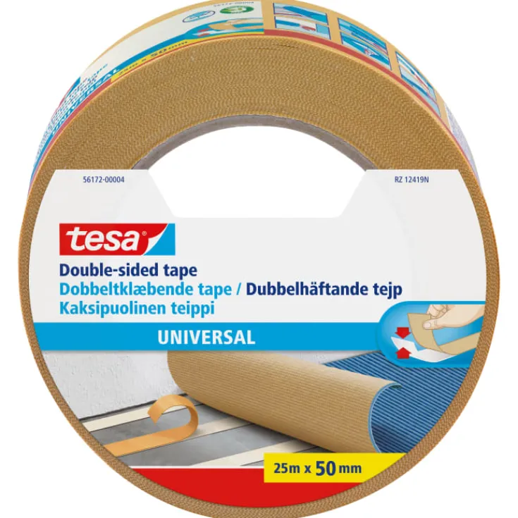 Discount dobbeltklæbende lærredstape, 50 mm, 25 meter Tape
