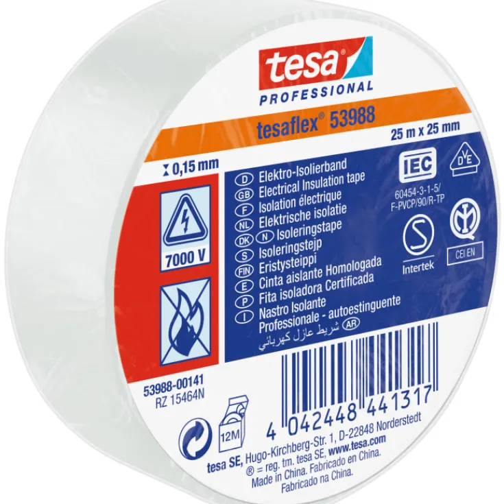 Outlet isoleringstape, hvid, Tape
