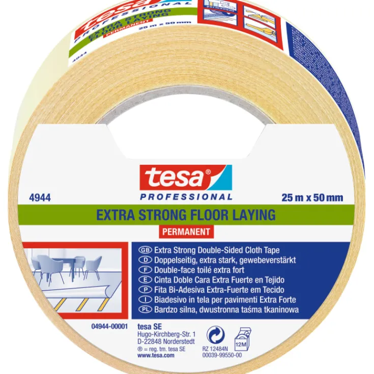 New permanent dobbeltklæbende tape, 50 mm, 25 meter Tape