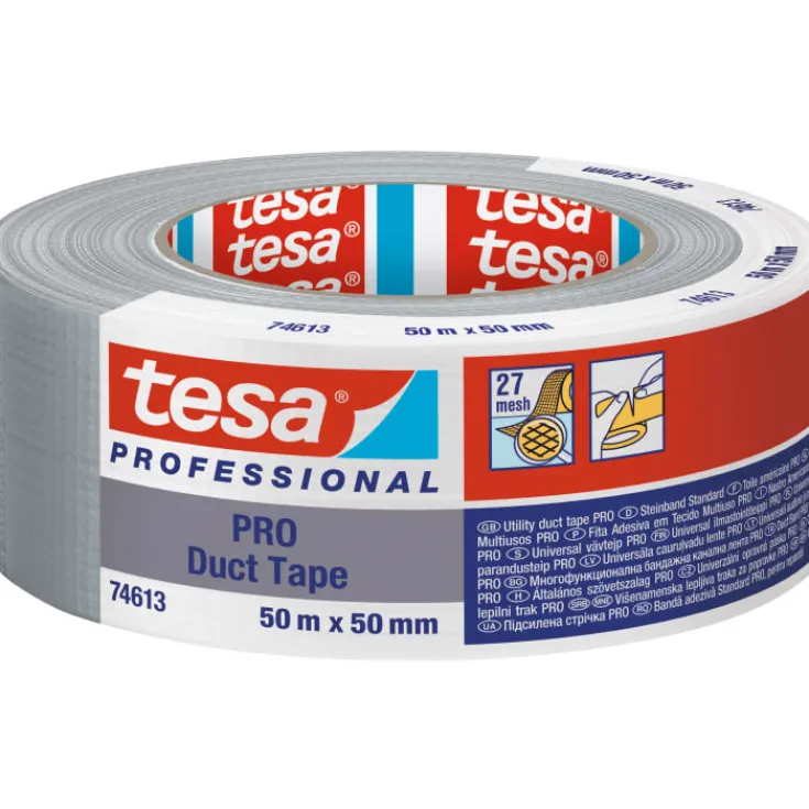 Pro 74613 lærredstape, grå, 50 mm, 50 meter Tape