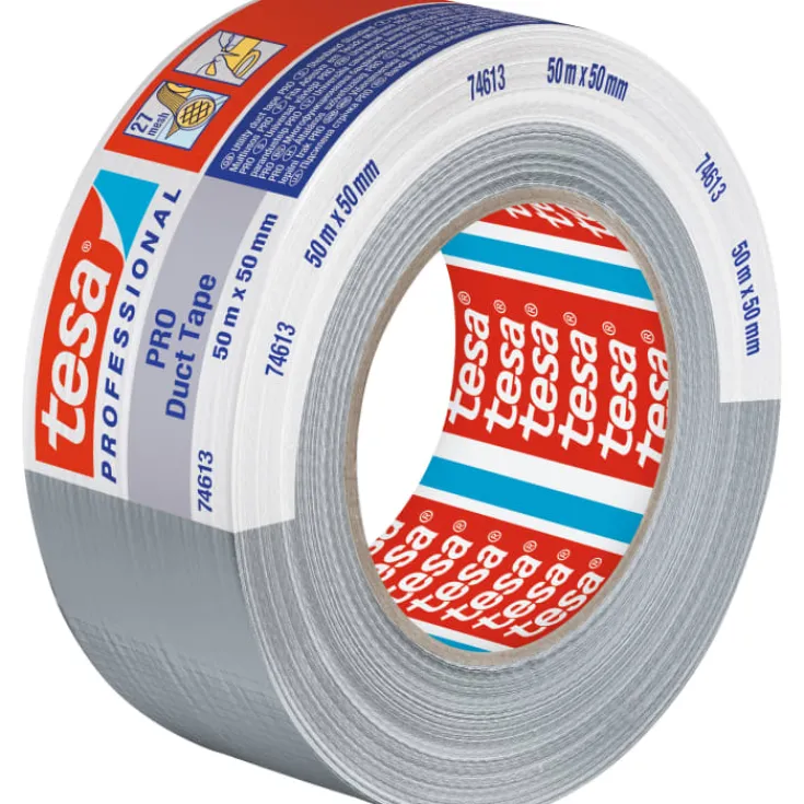 Pro 74613 lærredstape, grå, 50 mm, 50 meter Tape