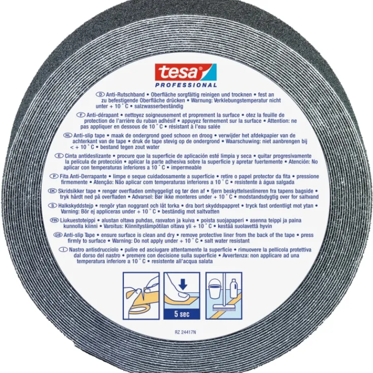 Best skridsikker tape, sort, 50 mm, 15 meter Tape
