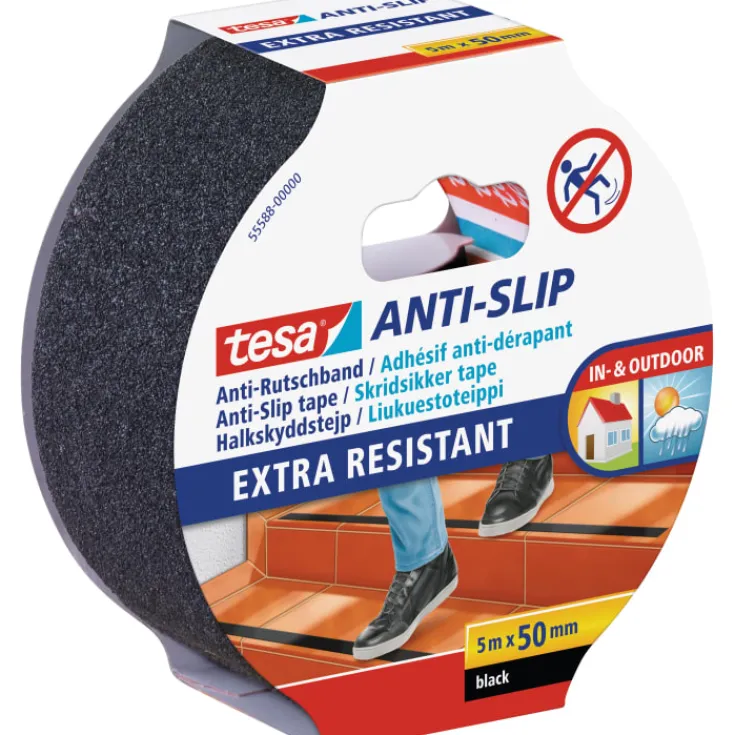 Sale skridsikker tape, sort, 50 mm, 5 meter Tape