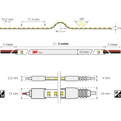 Discount The Light Group TW LED strip, 5 meter, 2200-6500K Led Strips