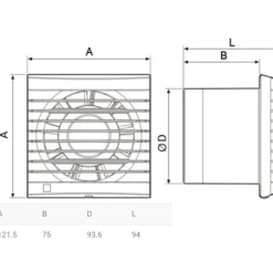 Clearance EDM 80 badventilator, Ø100 mm, hvid Thermex|Badeværelsesventilatorer