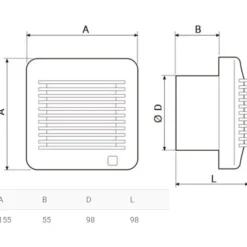 Sale EDM 100TZ badventilator, Ø100 mm, hvid Thermex|Badeværelsesventilatorer