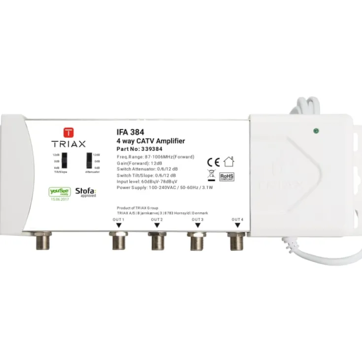 Outlet IFA 384 antenneforstærker Antennestik/Coax