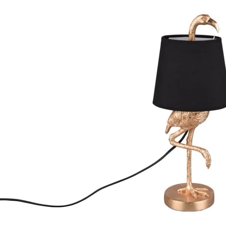 Outlet Lola bordlampe, sort/guld Bordlamper