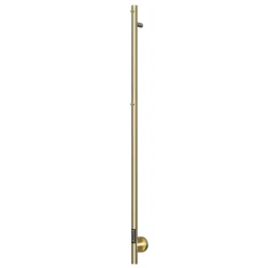 Discount Plus 1 håndklædetørrer, el, 8,5x150 cm, børstet guld Håndklædetørrer