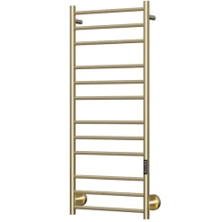 Best Plus 12L håndklædetørrer, el, 50x116 cm, børstet guld Håndklædetørrer