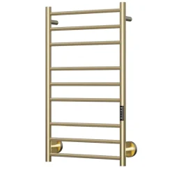 Outlet Plus 9L håndklædetørrer, el, 50x86 cm, børstet guld Håndklædetørrer