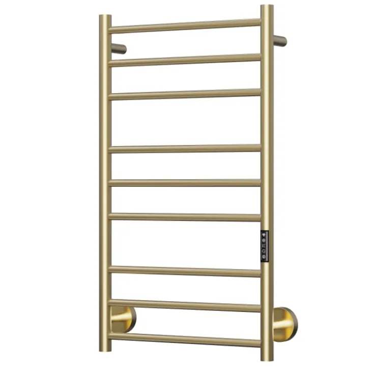 Outlet Plus 9L håndklædetørrer, el, 50x86 cm, børstet guld Håndklædetørrer