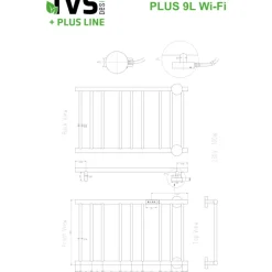 Hot Plus 9L håndklædetørrer, el, 50x86 cm, Håndklædetørrer