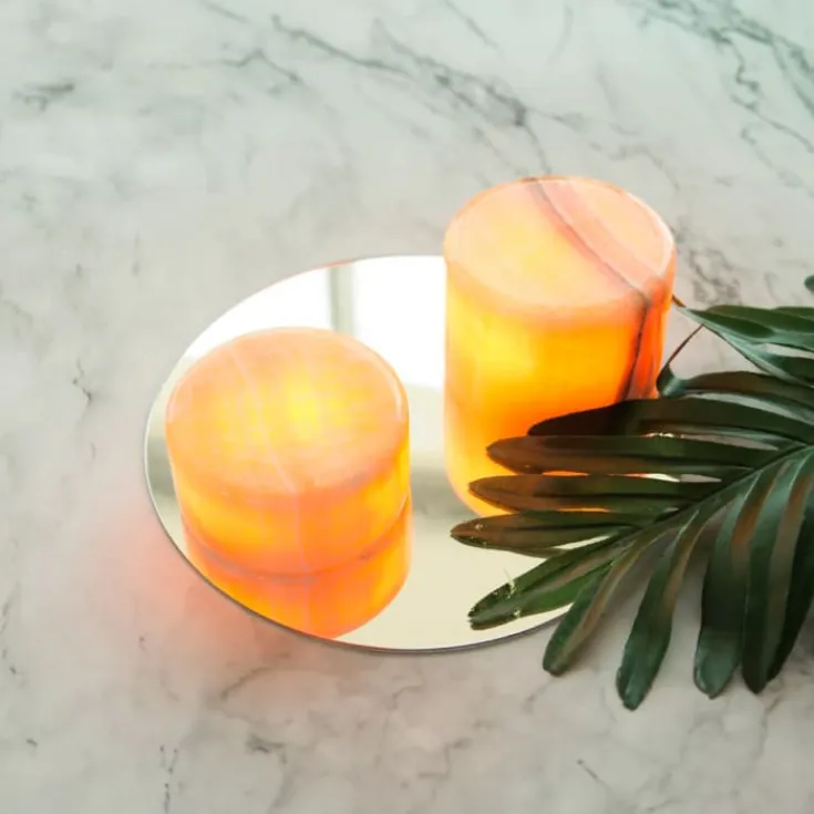 Best marmor bordlys, ravfarvet, H6 cm Udendørs Bordlamper