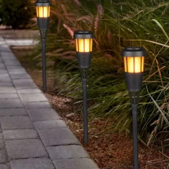 Discount Bamboo solcelle fakkel, 50 cm Solcellelamper|Udendørs Batterilamper