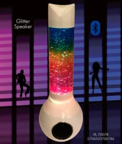 Discount glitterlampe med højtaler Diskolys