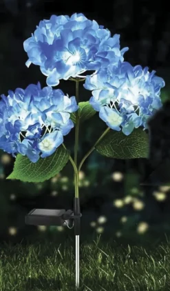 Hot Hortensia buket med lys Solcellelamper|Udendørs Batterilamper