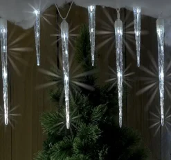 istapper udendørs lyskæde, hvidt lys Udendørs Julelys