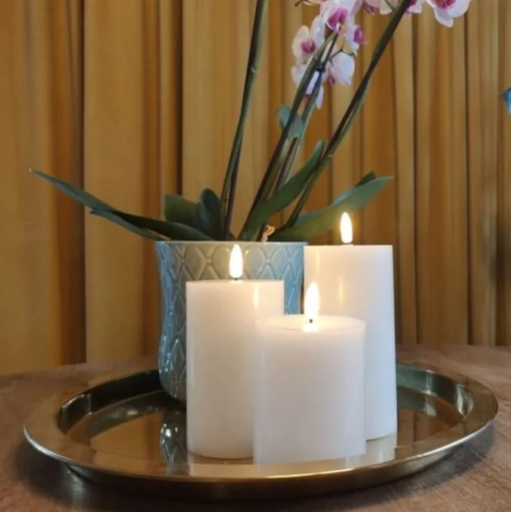 Outlet LED bloklys, batteri Kunstige Stearinlys