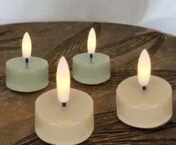 LED fyrfadslys, batteri, 4-pak Kunstige Stearinlys
