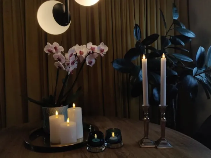 Sale LED kronelys, batteri, Kunstige Stearinlys