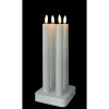 Online LED kronelys, genopladelig, 4-pak Kunstige Stearinlys