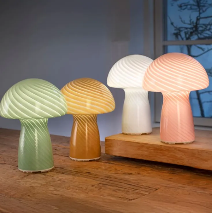 Online Mushroom genopladelig bordlampe, Genopladelige Lamper
