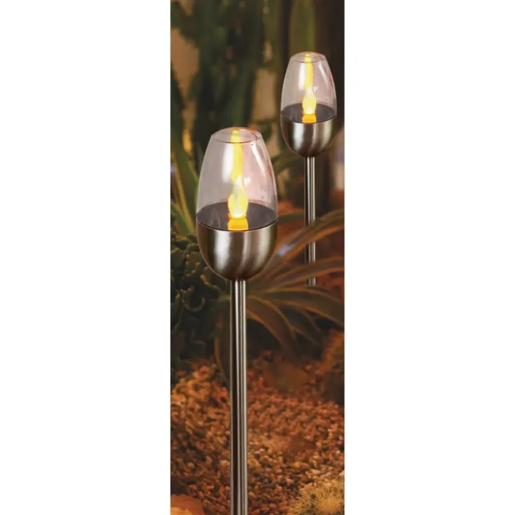 Sale solcelle flamme havefakler Solcellelamper