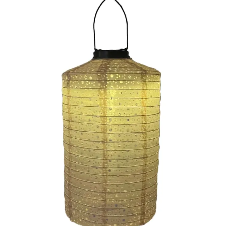 Outlet solcelle papir lanterne, beige Udendørs Bordlamper|Solcellelamper