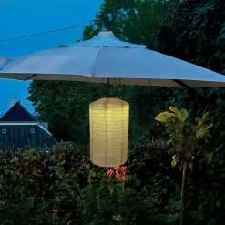 Outlet solcelle papir lanterne, beige Udendørs Bordlamper|Solcellelamper