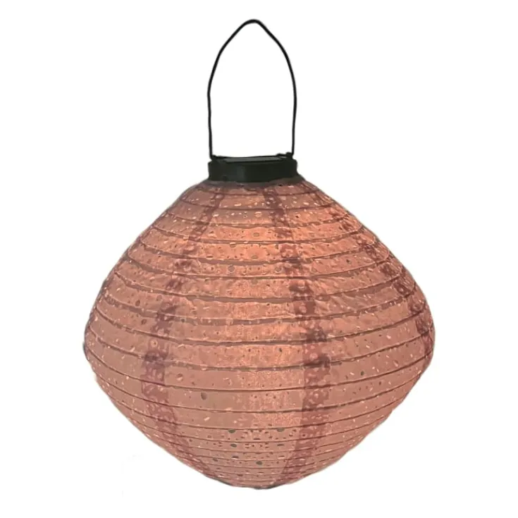 New solcelle papir lanterne, rosa Udendørs Bordlamper|Solcellelamper