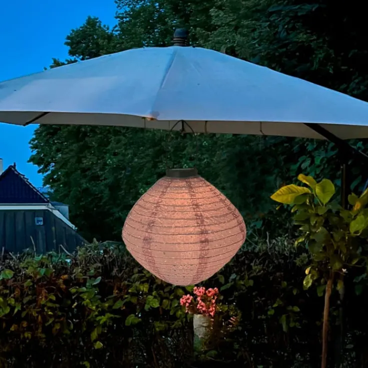 New solcelle papir lanterne, rosa Udendørs Bordlamper|Solcellelamper