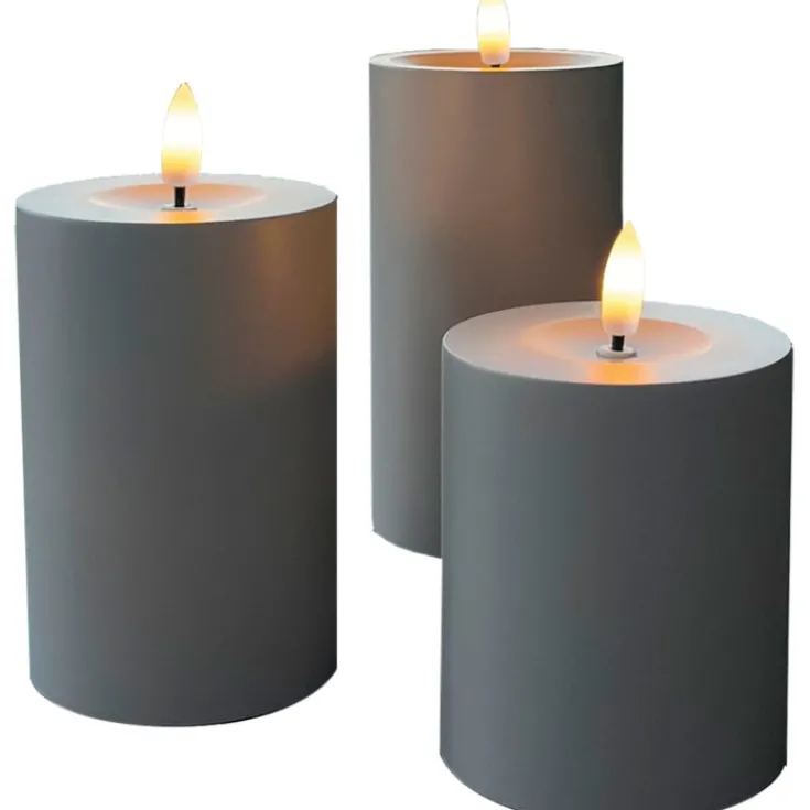 Discount udendørs LED bloklys, batteri Kunstige Stearinlys