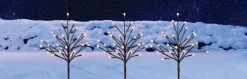 udendørs træer med lys, 50 cm, 3-pak Kunstige Juletræer