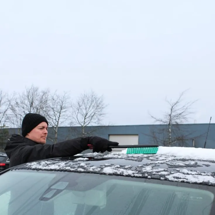 New lang isskraber med snebørste, 45 cm, sort Haveredskaber