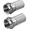 Online f-stik 2 stk., 7 mm Antennekabler