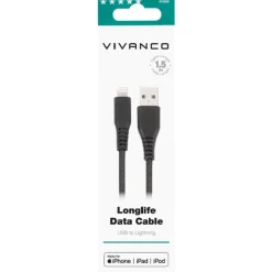 LongLife ladekabel lightning/USB-A, Mobil, Pc & Data