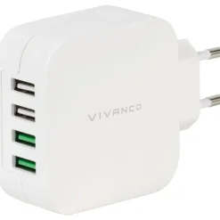 New opladerstik til 4 stk. USB-A med Smart IC, 24W Mobil, Pc & Data