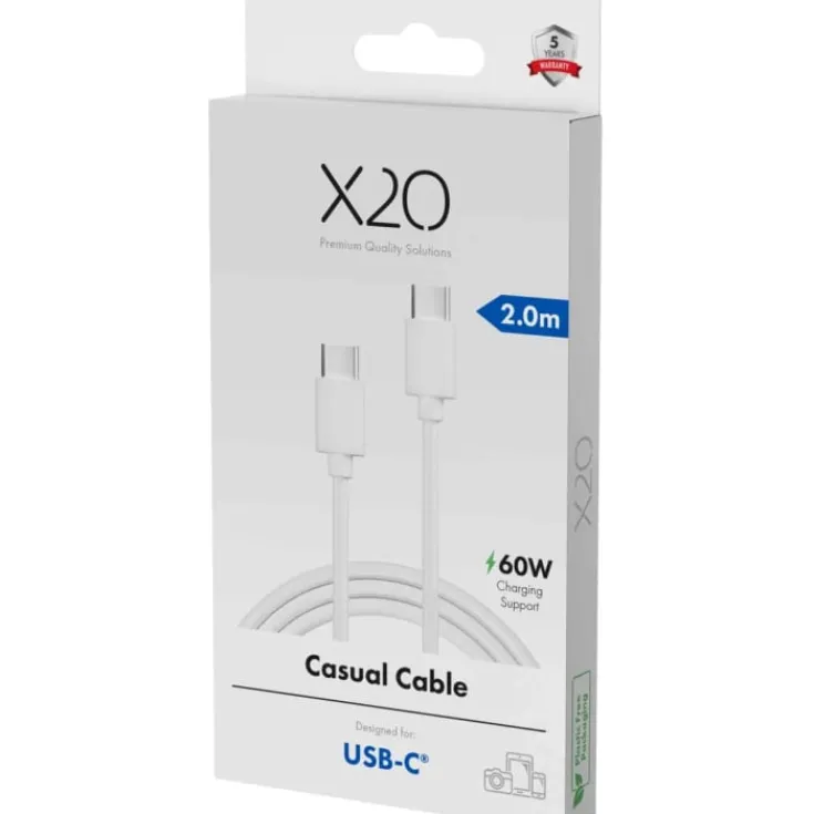 Clearance Vivanco USB-C ladekabel, 2 meter, 60W Mobil, Pc & Data
