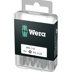 Hot 851/1Z Philips bits, PH2, 10 stk. Bits, Toppe & Bor