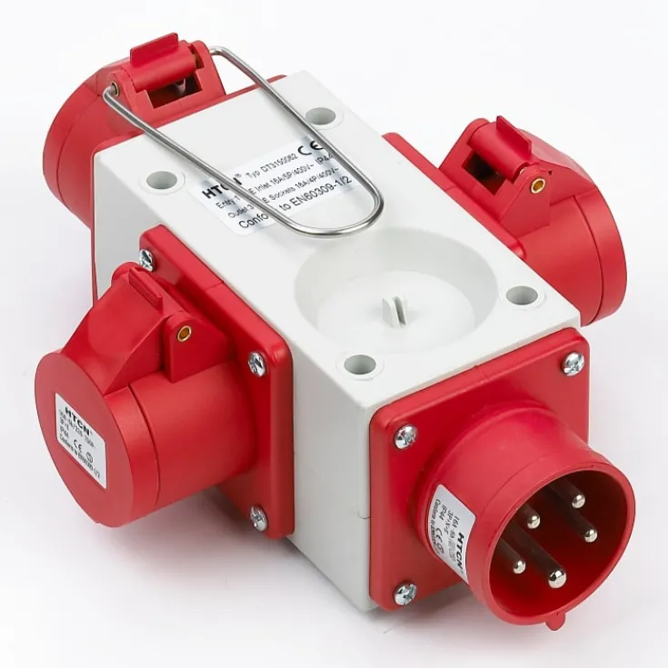 Discount 3XCEE kompaktforgrener, 5P, 16A, 400V Industrimateriel|Cee Adaptere & Forgrenere
