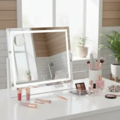 Best EC Sparkle MI1W-D58 makeup spejl med lys, 64x50,3 cm, hvid Spejle Med Lys