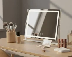Best EC Sparkle MI1W-D58 makeup spejl med lys, 64x50,3 cm, hvid Spejle Med Lys