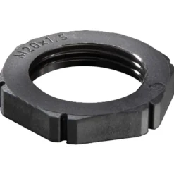 Discount møtrik, M20x1,5, 5 mm, sort Forskruninger