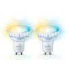 Online Wifi GU10 spotpære, 2700K-6500K, 4,7W, 2-pak Wiz