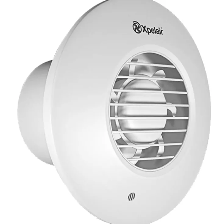Xpelair Simply Silent DX100HTR badventilator, fugtstyring, timer, Ø100 mm, hvid Badeværelsesventilatorer