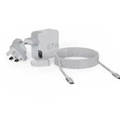 Outlet GaN Ultra rejseoplader, USB-C, 67W, hvid Mobil, Pc & Data