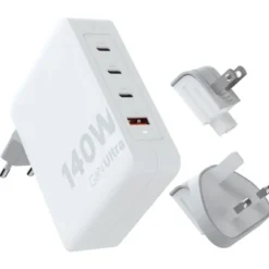 Best GaN Ultra rejseoplader, USB-C/A, 140W, hvid Mobil, Pc & Data